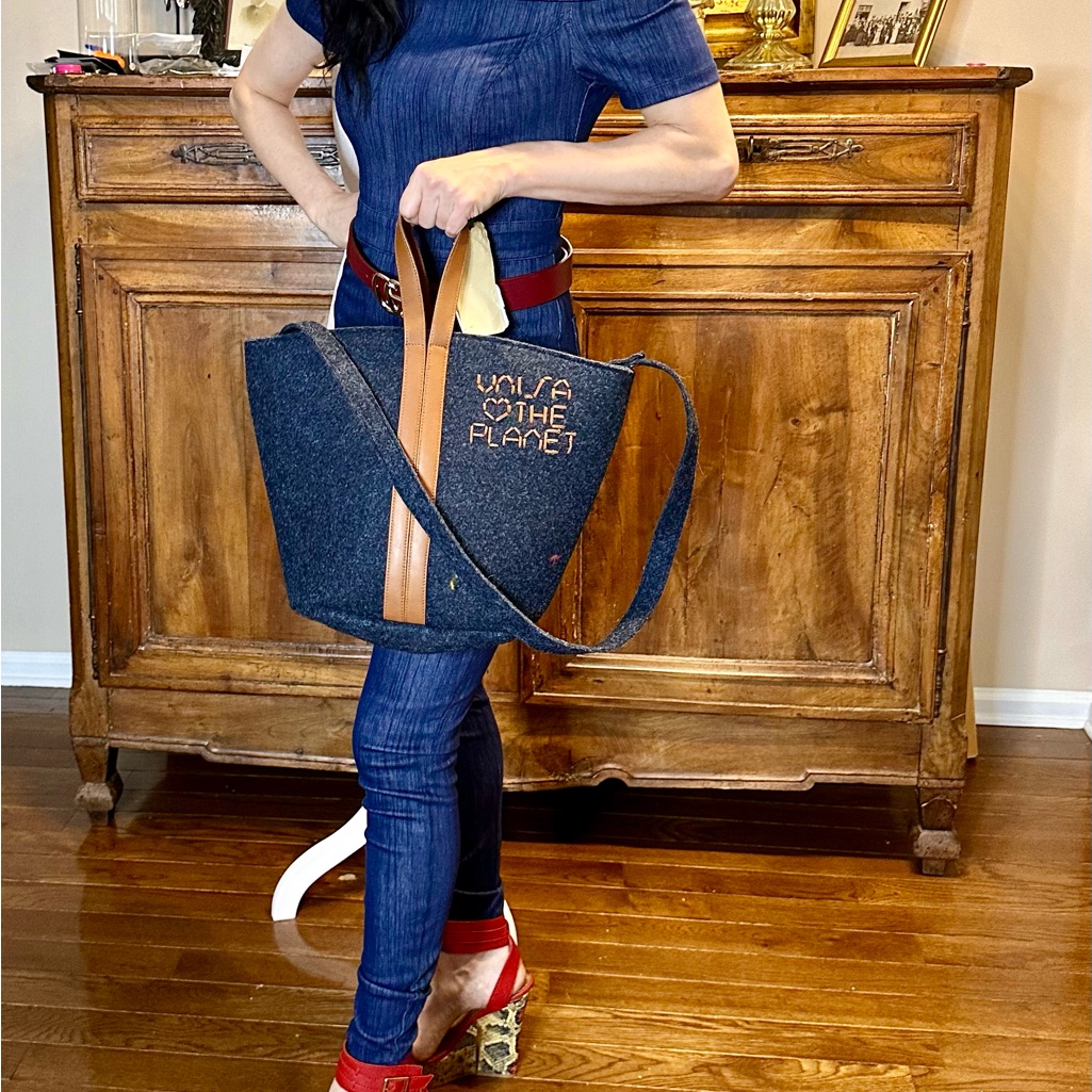 Unisa Brand Handbag Bag Wool Recycled Bottles Eco Friendly